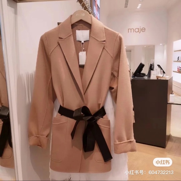 New Maje coat，size 38，camel - Picture 3 of 4